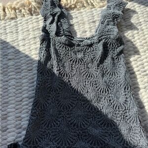 Free people Textured Gray tank top